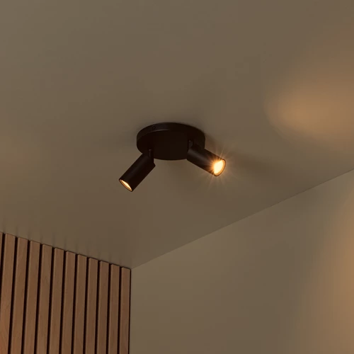 Lucide RITMO - Deckenstrahler - Ø 15 cm - 2xGU10 (MR11) - Schwarz - Atmosphäre 1
